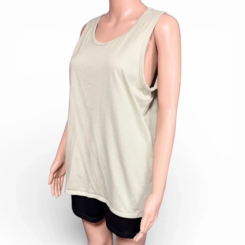 Goodfellow Womens Tank Top Shirt Scoop Neck Relaxed Fit Soft Green Medium